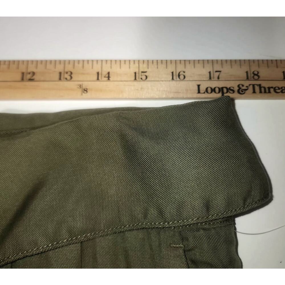 Cartonnier by Anthropologie Kingsley Pants Womens 14 Moss Tie Waist Professional - Picture 6 of 10